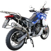 Escape compatible con Aprilia Tuareg 660 2021-2024, Satinox , Escape legal, homologado, silenciador con db killer desmontable y tubo de conexión específico 