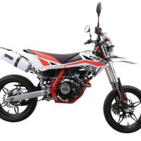 Escape compatible con Beta RR 125 4T Motard 2019-2020, Albus Evo4, Escape homologaedo, legal para mercados fuera de la UE, incluido tubo de enlace y db killer extraíble 