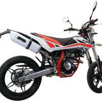 Escape compatible con Beta RR 125 4T Motard 2019-2020, Albus Evo4, Escape homologaedo, legal para mercados fuera de la UE, incluido tubo de enlace y db killer extraíble 