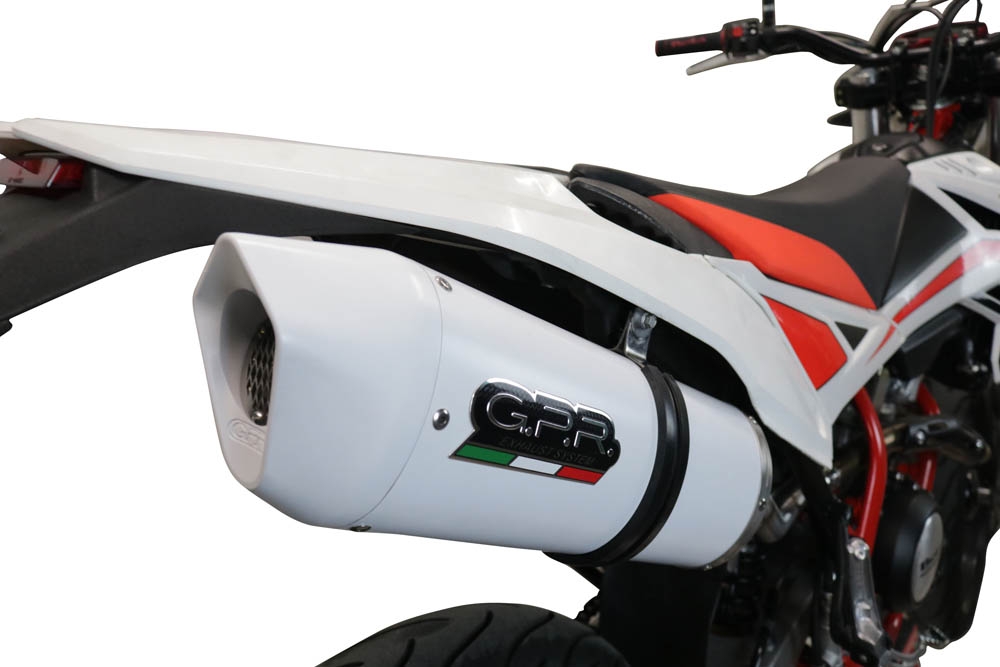 Escape compatible con Beta RR 125 4T Motard 2019-2020, Albus Evo4, Escape homologaedo, legal para mercados fuera de la UE, incluido tubo de enlace y db killer extraíble 