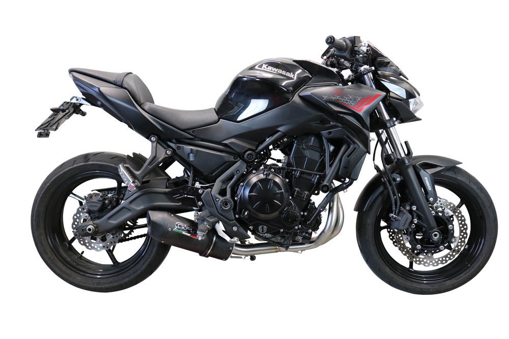 Escape compatible con Kawasaki Z 650 2017-2020, Furore Evo4 Nero, Escape completo, no legal para países de la UE, con db killer extraíble 