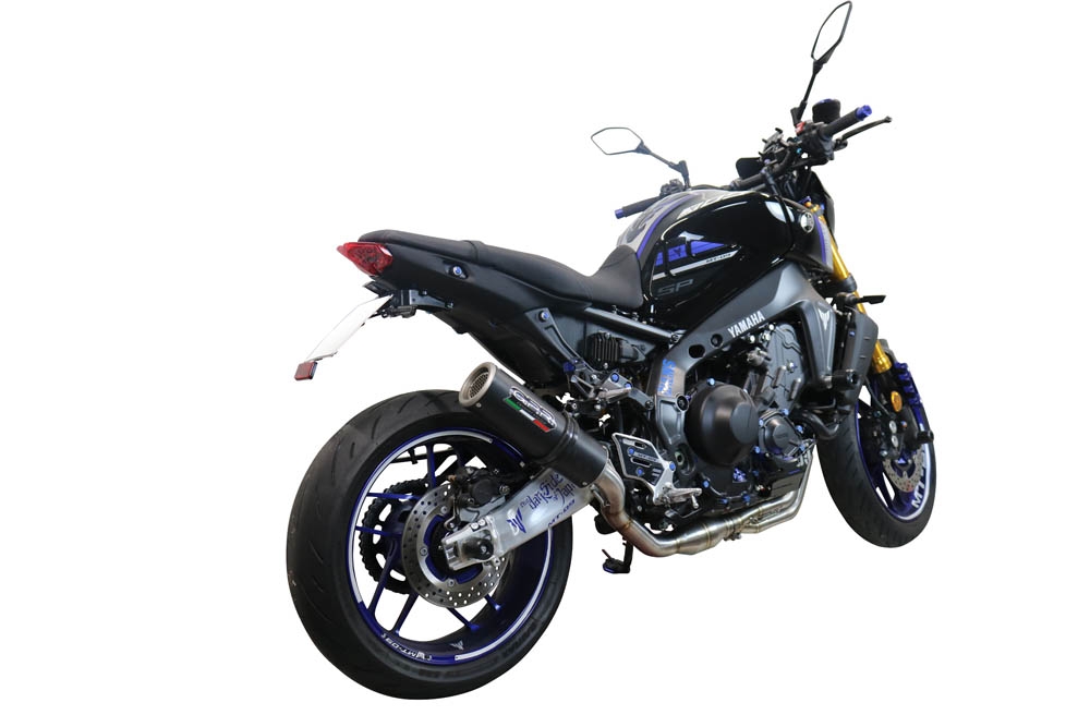 Escape compatible con Yamaha Mt-09 2021-2023, M3 Black Titanium, Escape completo homologado y legal,con catalizador incluido db killer extraíble 