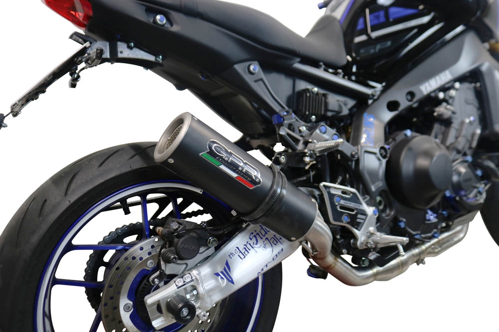 Escape compatible con Yamaha Mt-09 2021-2023, M3 Black Titanium, Escape completo homologado y legal,con catalizador incluido db killer extraíble 