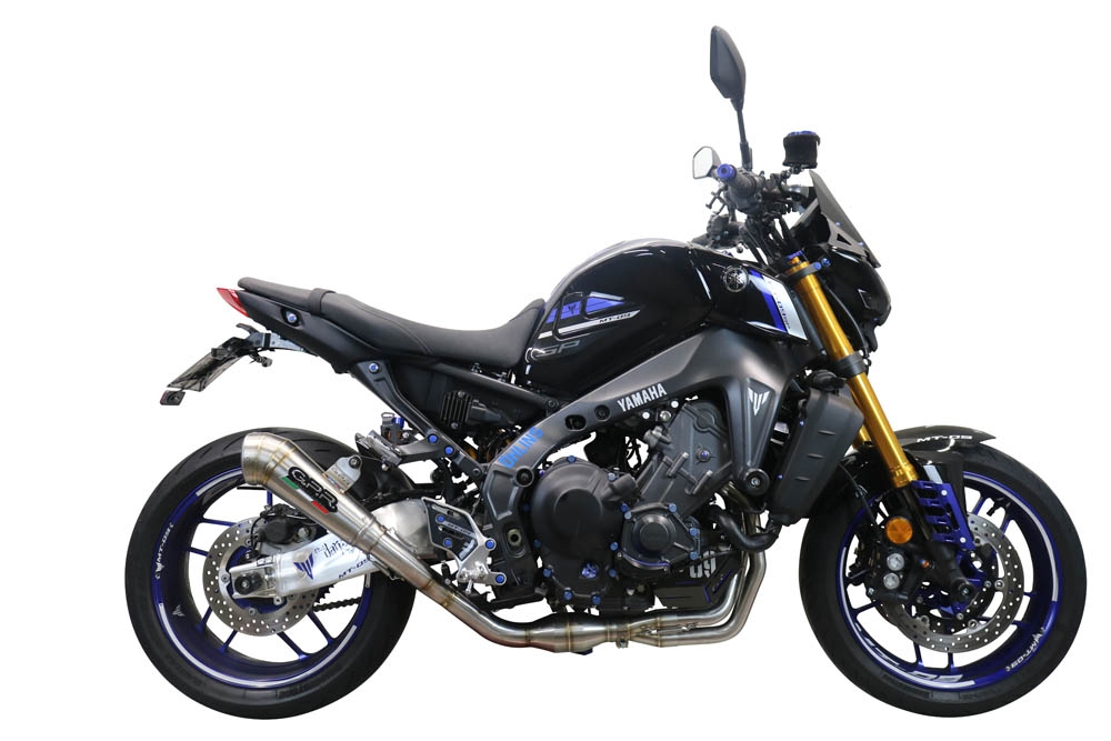 Escape compatible con Yamaha Mt-09 2021-2023, Powercone Evo, Escape completo homologado y legal,con catalizador incluido db killer extraíble 