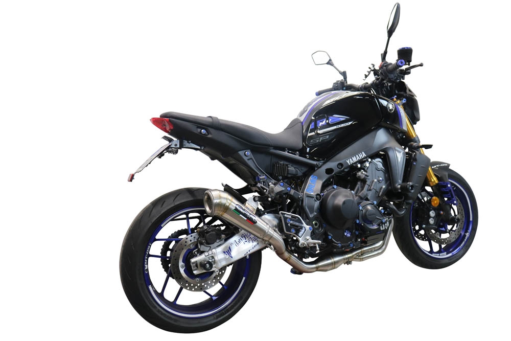 Escape compatible con Yamaha Mt-09 2021-2023, Powercone Evo, Escape completo homologado y legal,con catalizador incluido db killer extraíble 