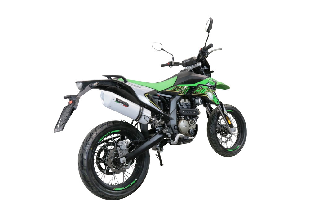 Escape compatible con KL MOTOR KXE 125 2022-2023, Albus Evo4, Escape homologaedo, legal para mercados fuera de la UE, incluido tubo de enlace y db killer extraíble 