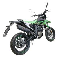 Escape compatible con KL MOTOR KXE 125 2022-2023, Furore Evo4 Nero, Escape homologaedo, legal para mercados fuera de la UE, incluido tubo de enlace y db killer extraíble 