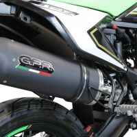 Escape compatible con KL MOTOR KXE 125 2022-2023, Furore Evo4 Nero, Escape homologaedo, legal para mercados fuera de la UE, incluido tubo de enlace y db killer extraíble 