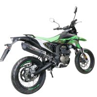 Escape compatible con KL MOTOR KXE 125 2022-2023, Furore Evo4 Poppy, Escape homologaedo, legal para mercados fuera de la UE, incluido tubo de enlace y db killer extraíble 