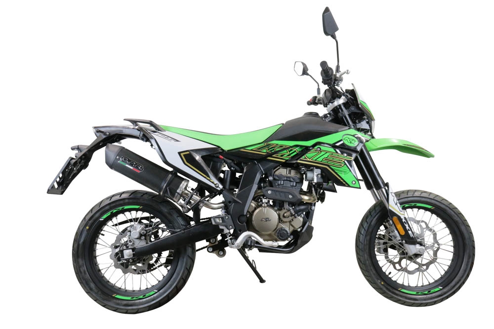 Escape compatible con KL MOTOR KXE 125 2022-2023, Furore Evo4 Poppy, Escape homologaedo, legal para mercados fuera de la UE, incluido tubo de enlace y db killer extraíble 