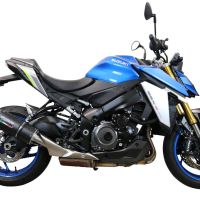 Escape compatible con Suzuki Gsx-S 1000 F 2017-2020, Furore Evo4 Poppy, Escape legal, homologado, silenciador con db killer desmontable y tubo de conexión específico 