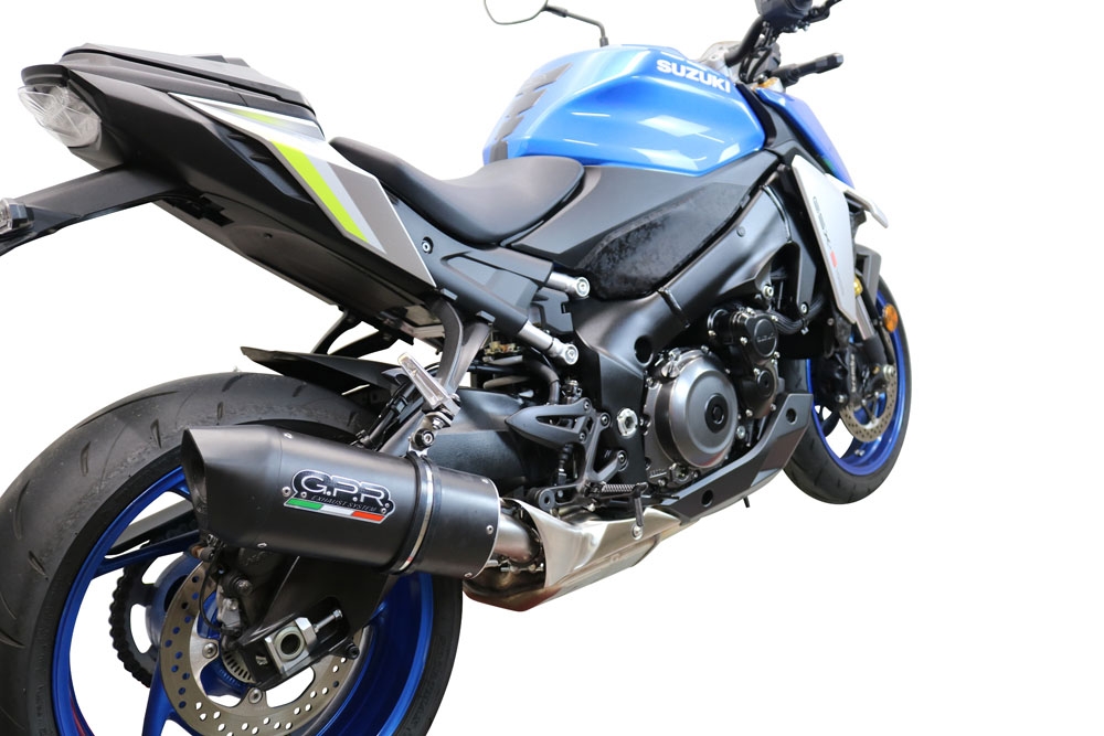 Escape compatible con Suzuki Gsx-S 950 2017-2020, Furore Evo4 Nero, Escape legal, homologado, silenciador con db killer desmontable y tubo de conexión específico 