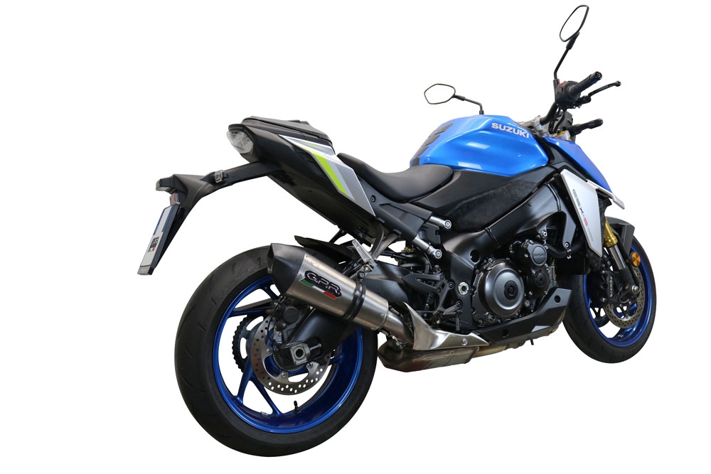 Escape compatible con Suzuki Gsx-S 1000 GX 2024-2025, GP Evo4 Titanium, Escape legal, homologado, silenciador con db killer desmontable y tubo de conexión específico 