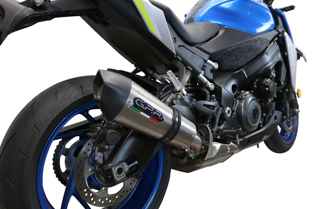 Escape compatible con Suzuki Gsx-S 1000 GX 2024-2025, GP Evo4 Titanium, Escape legal, homologado, silenciador con db killer desmontable y tubo de conexión específico 