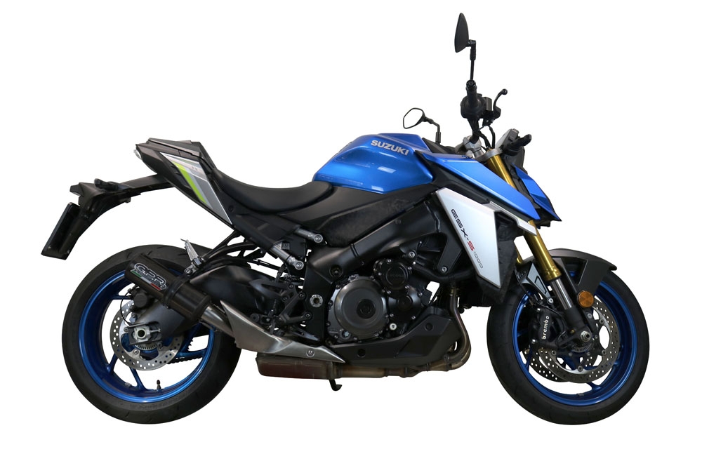 Escape compatible con Suzuki Gsx-S 1000 F 2021-2025, M3 Titanium Natural, Escape legal, homologado, silenciador con db killer desmontable y tubo de conexión específico 