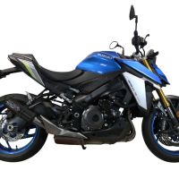 Escape compatible con Suzuki Gsx-S 1000 F 2021-2025, M3 Titanium Natural, Escape legal, homologado, silenciador con db killer desmontable y tubo de conexión específico 