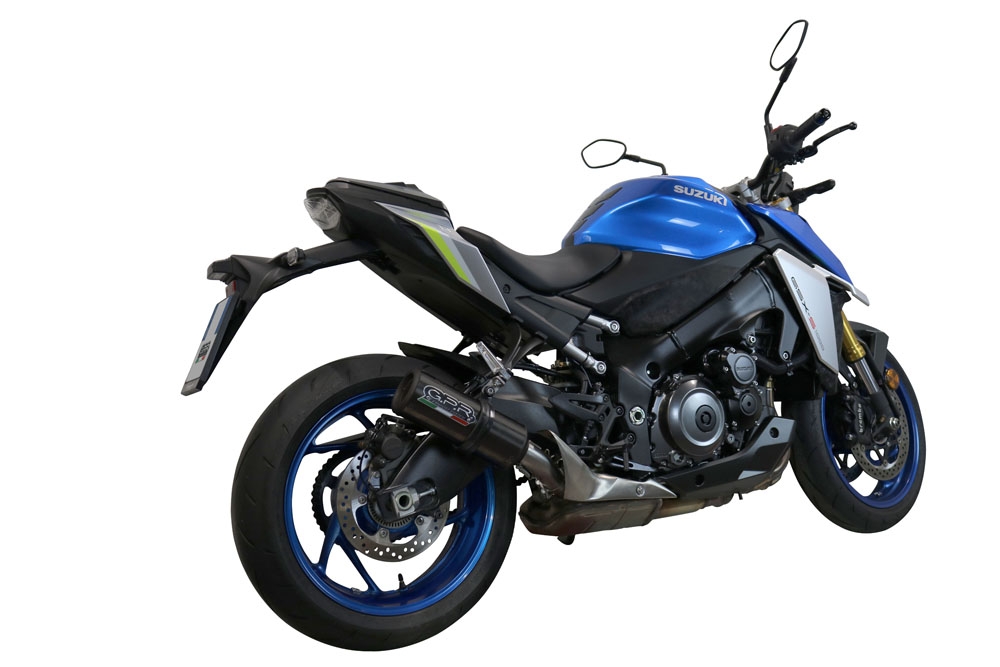 Escape compatible con Suzuki Gsx-S 1000 F 2021-2025, M3 Titanium Natural, Escape legal, homologado, silenciador con db killer desmontable y tubo de conexión específico 
