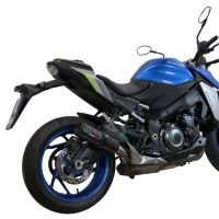 Escape compatible con Suzuki Gsx-S 1000 F 2021-2025, M3 Titanium Natural, Escape legal, homologado, silenciador con db killer desmontable y tubo de conexión específico 