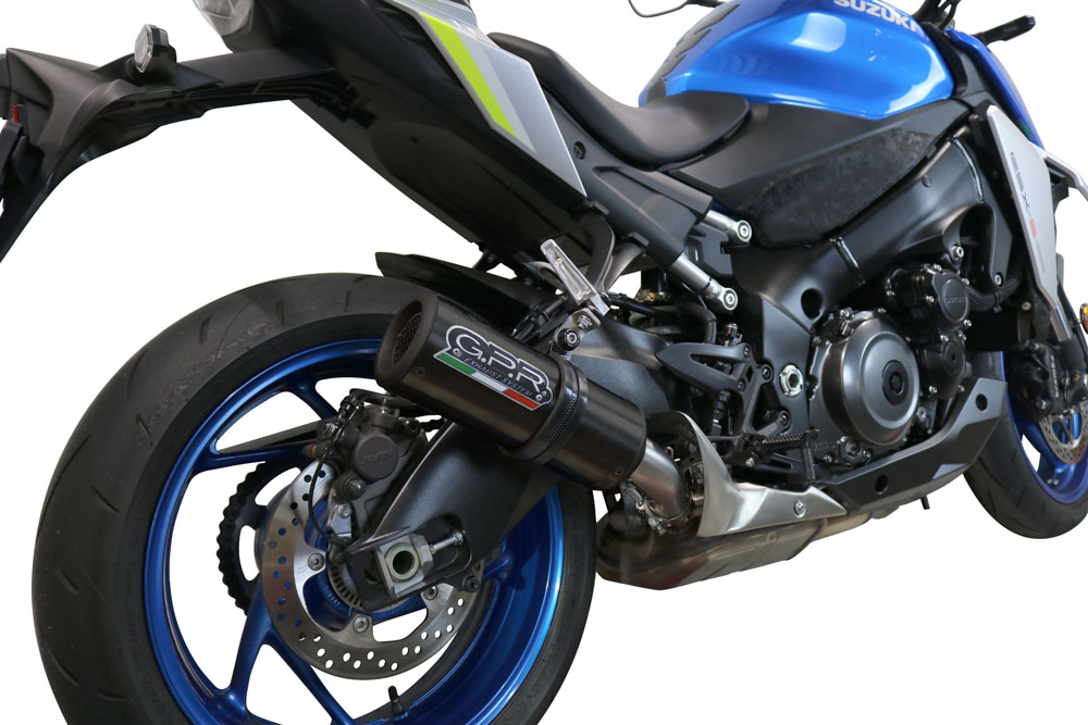 Escape compatible con Suzuki Gsx-S 1000 F 2021-2025, M3 Titanium Natural, Escape legal, homologado, silenciador con db killer desmontable y tubo de conexión específico 