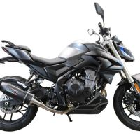 Escape compatible con Voge 500R 2021-2024, Furore Evo4 Nero, Escape legal, homologado, silenciador con db killer desmontable y tubo de conexión específico 