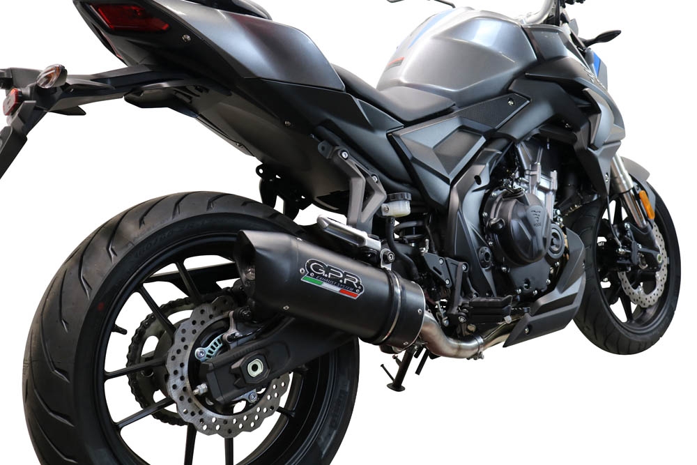 Escape compatible con Voge 500R 2021-2024, Furore Evo4 Nero, Escape legal, homologado, silenciador con db killer desmontable y tubo de conexión específico 