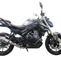 Escape compatible con Voge 500R 2021-2024, GP Evo4 Titanium, Escape legal, homologado, silenciador con db killer desmontable y tubo de conexión específico 