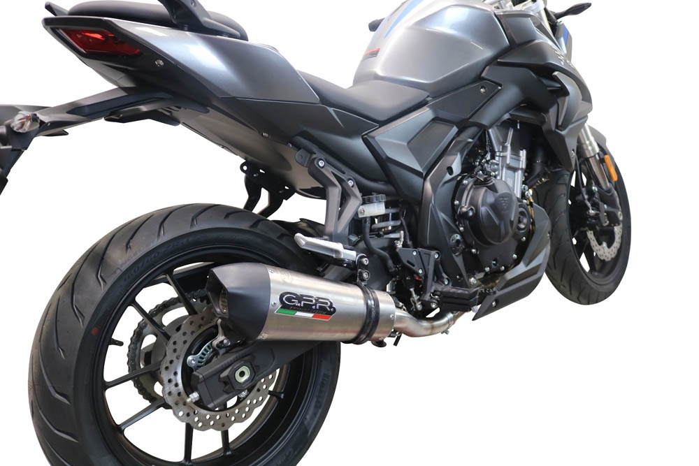 Escape compatible con Voge 500R 2021-2024, GP Evo4 Titanium, Escape legal, homologado, silenciador con db killer desmontable y tubo de conexión específico 