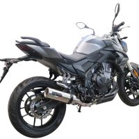 Escape compatible con Voge 500DS 2021-2024, M3 Inox , Escape legal, homologado, silenciador con db killer desmontable y tubo de conexión específico 