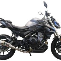 Escape compatible con Voge 500R 2021-2024, Powercone Evo, Escape racing, silenciador con tubo de conexion, articulo sin homologacion 