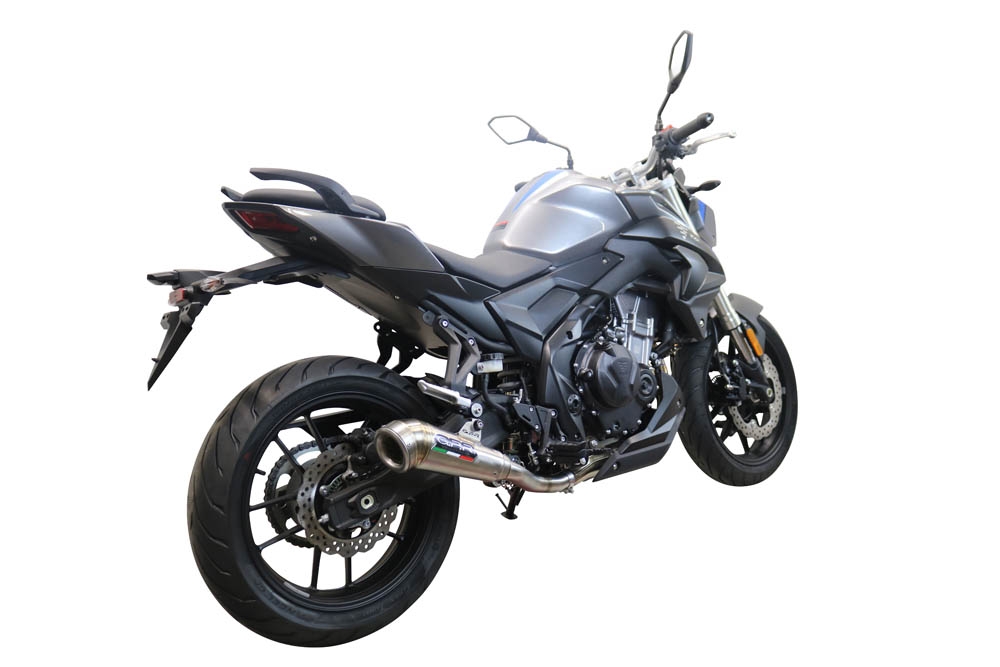 Escape compatible con Voge 500R 2021-2024, Powercone Evo, Escape racing, silenciador con tubo de conexion, articulo sin homologacion 