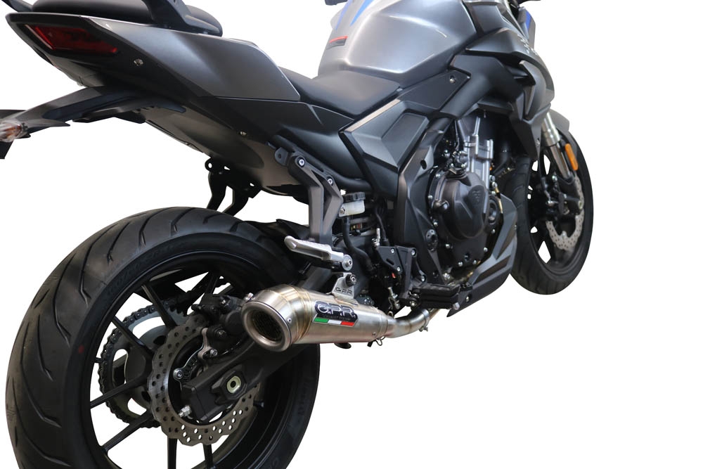 Escape compatible con Voge 500R 2021-2024, Powercone Evo, Escape racing, silenciador con tubo de conexion, articulo sin homologacion 
