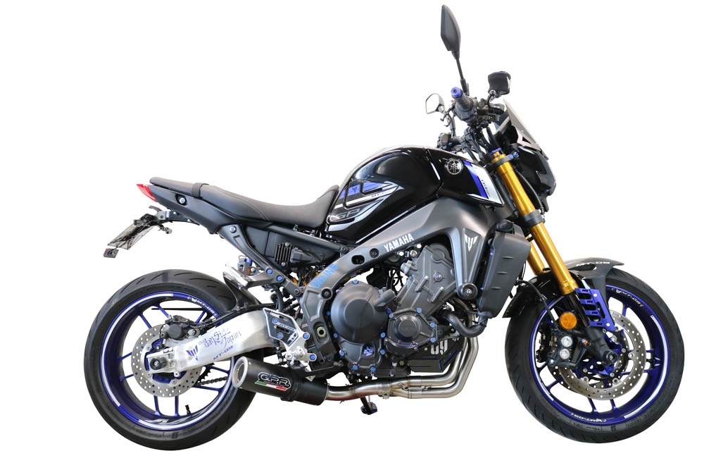 Escape compatible con Yamaha Mt-09 2021-2024, M3 Black Titanium, Escape completo, no legal para países de la UE, con db killer extraíble 