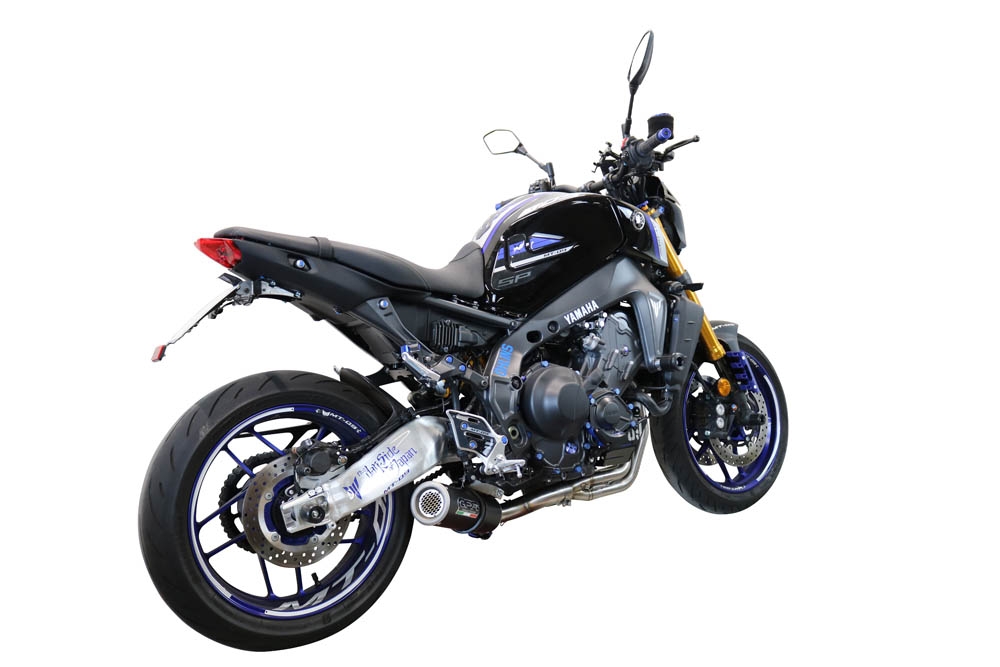 Escape compatible con Yamaha Mt-09 2021-2024, M3 Black Titanium, Escape completo, no legal para países de la UE, con db killer extraíble 
