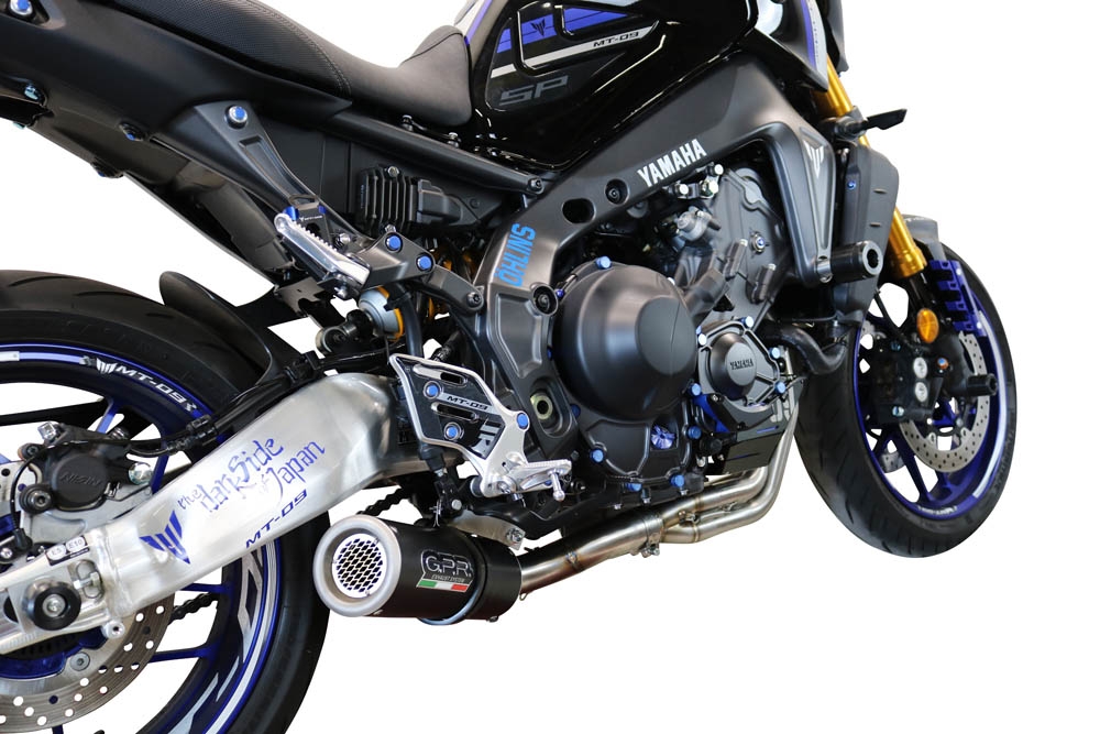 Escape compatible con Yamaha Mt-09 2021-2024, M3 Black Titanium, Escape completo, no legal para países de la UE, con db killer extraíble 