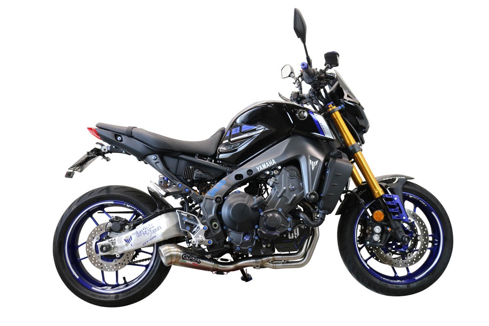 Escape compatible con Yamaha Mt-09 2021-2024, Powercone Evo, Escape completo, no legal para países de la UE, con db killer extraíble 