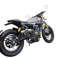 Escape compatible con F.B. Mondial Hps 125 2021-2023, Deeptone Inox, Escape racing, linea completa, suministrado con colector especifico, articulo sin homologacion 