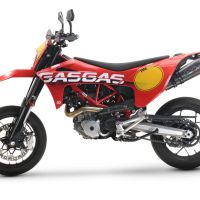 Escape compatible con Gas Gas ES 700 2023-2024, Gpe Ann. Poppy, Escape homologaedo, legal para mercados fuera de la UE, incluido tubo de enlace y db killer extraíble 