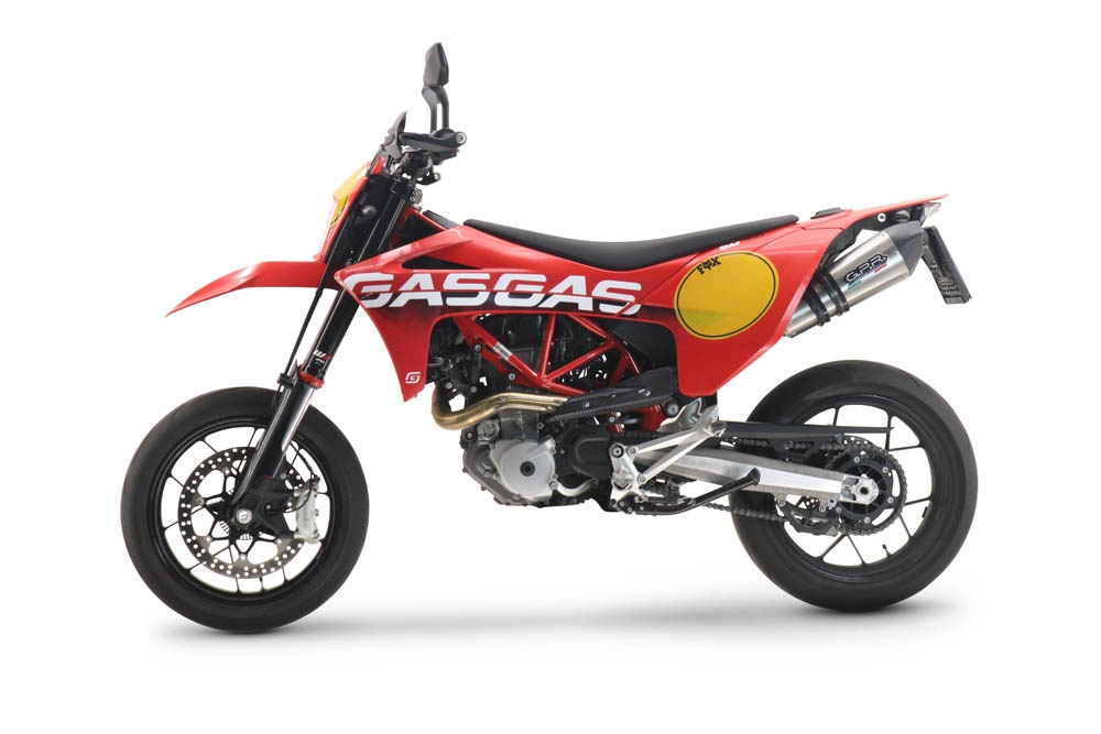 Escape compatible con Gas Gas ES 700 2023-2024, Gpe Ann. titanium, Escape homologaedo, legal para mercados fuera de la UE, incluido tubo de enlace y db killer extraíble 