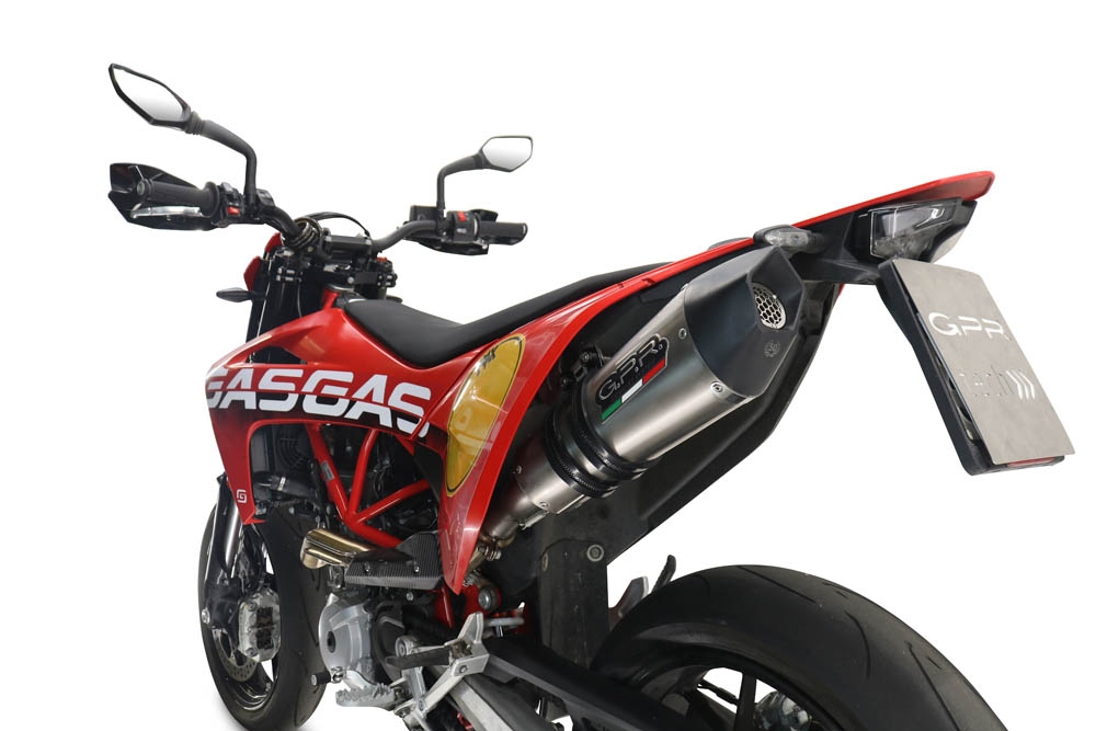 Escape compatible con Gas Gas ES 700 2023-2024, Gpe Ann. titanium, Escape homologaedo, legal para mercados fuera de la UE, incluido tubo de enlace y db killer extraíble 