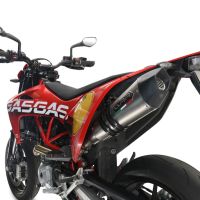 Escape compatible con Gas Gas ES 700 2023-2024, Gpe Ann. titanium, Escape homologaedo, legal para mercados fuera de la UE, incluido tubo de enlace y db killer extraíble 