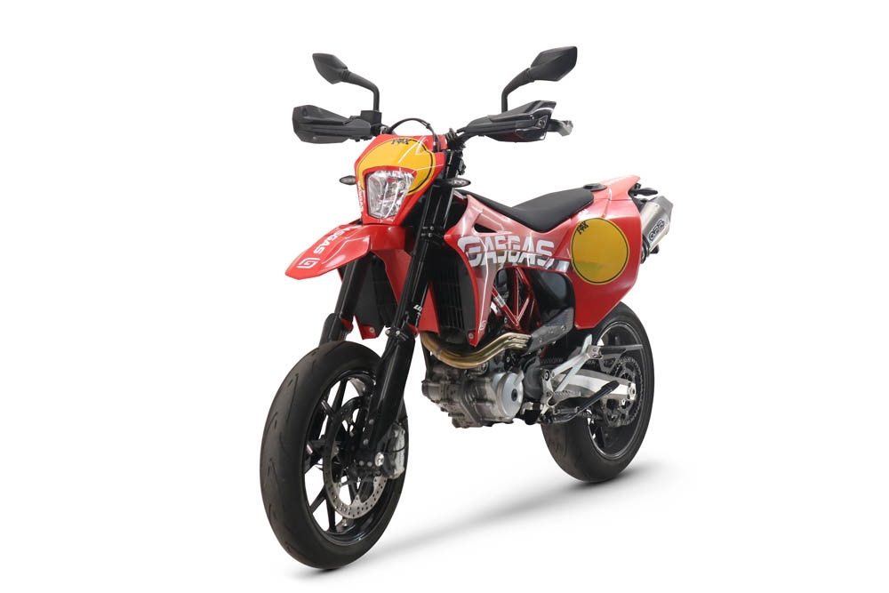 Escape compatible con Gas Gas ES 700 2023-2024, Gpe Ann. titanium, Escape homologaedo, legal para mercados fuera de la UE, incluido tubo de enlace y db killer extraíble 
