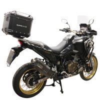 Baúl GPR TECH compatible con  Honda Crf 1100 L Africa Twin 2020/2024 e5 Baúl Alpi-Tech en aluminio color plata con placa específica incluida Capacidad Litros 55