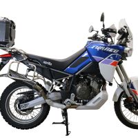Baúl GPR TECH compatible con  Aprilia Tuareg 660 2021/2024 e5 Baúl Alpi-Tech en aluminio, color negro con placa específica incluida Capacidad Litros 35