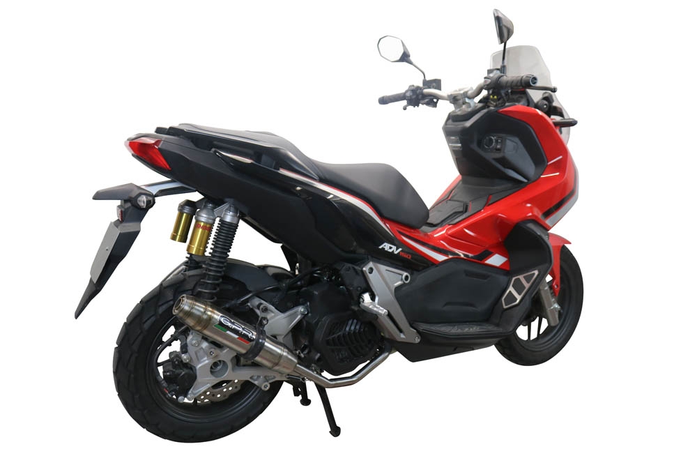 Escape compatible con Honda X-Adv 150 2020-2023, Deeptone Inox, Escape completo racing, incluyendo colector y db killer desmontable, sin homologación 