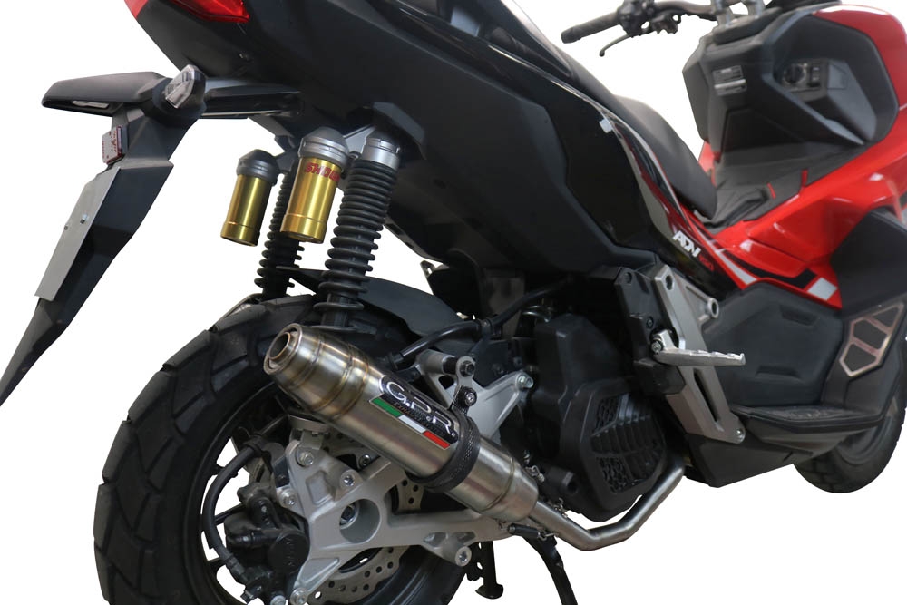 Escape compatible con Honda X-Adv 150 2020-2023, Deeptone Inox, Escape completo racing, incluyendo colector y db killer desmontable, sin homologación 