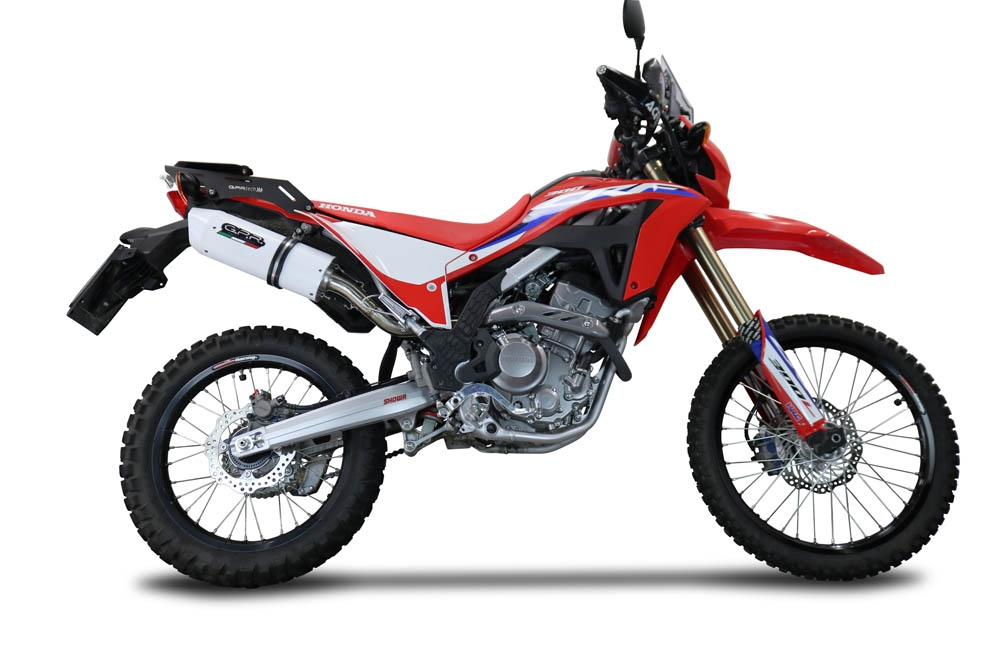 Escape compatible con Honda Crf 300 L - Rally 2021-2024, Albus Ceramic, Escape homologaedo, legal para mercados fuera de la UE, incluido tubo de enlace y db killer extraíble 