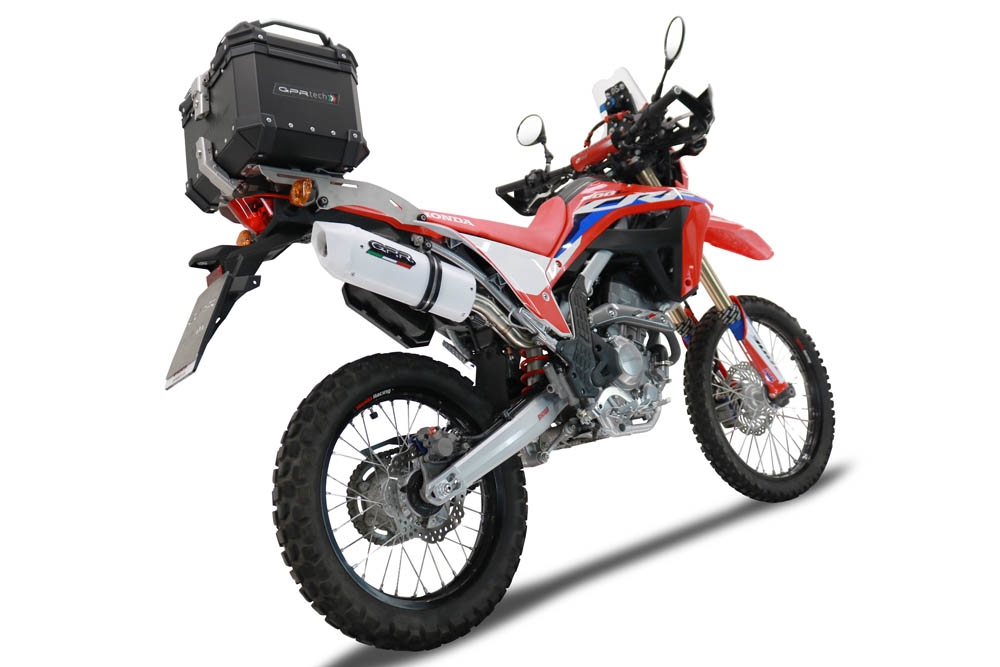 Escape compatible con Honda Crf 300 L - Rally 2021-2024, Albus Ceramic, Escape homologaedo, legal para mercados fuera de la UE, incluido tubo de enlace y db killer extraíble 