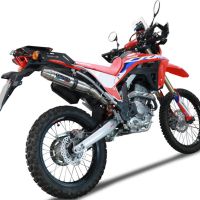 Escape compatible con Honda Crf 300 L - Rally 2021-2024, Deeptone Inox, Escape homologado para ruido con colector racing 