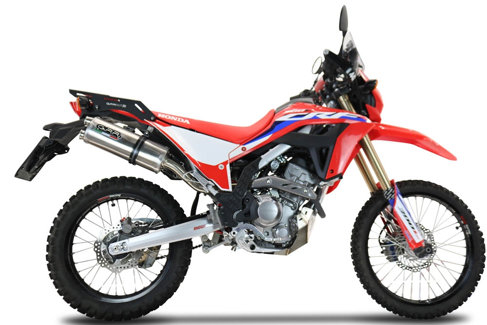 Escape compatible con Honda Crf 300 L - Rally 2021-2024, Dual Inox, Escape homologado, legal, con db killer extraíble, tubo de conexión y catalizador 