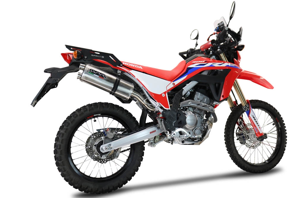 Escape compatible con Honda Crf 300 L - Rally 2021-2024, Dual Inox, Escape homologado, legal, con db killer extraíble, tubo de conexión y catalizador 